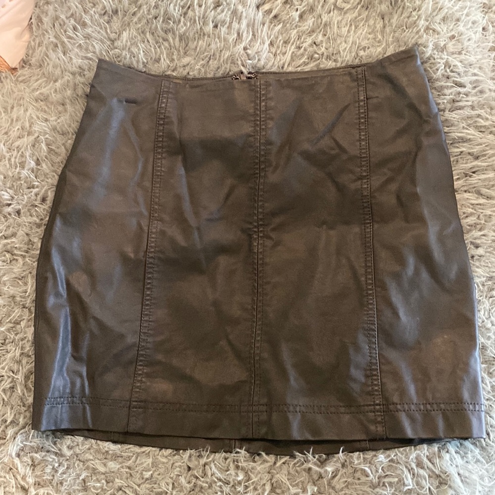 Free People Leather Skirt
